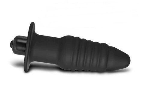 Vibrating Textured Cone Butt Plug