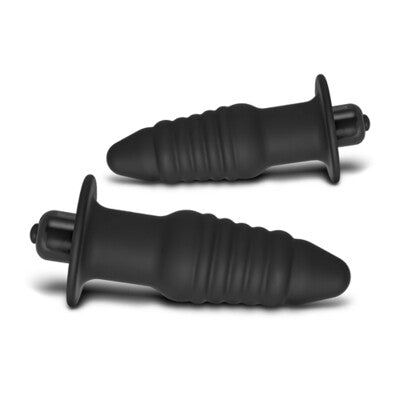Vibrating Textured Cone Butt Plug
