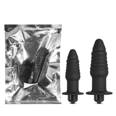 Vibrating Textured Cone Butt Plug