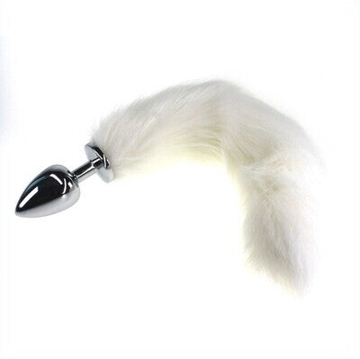 Fetish Play Metal Anal Plug Fox Tail
