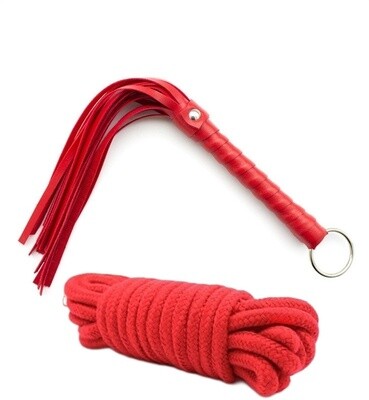 ​Fetish Flogger and Cotton Bondage Rope Starter Set