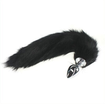 Fetish Play Metal Anal Plug Fox Tail