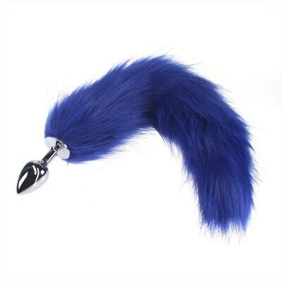 Fetish Play Metal Anal Plug Fox Tail