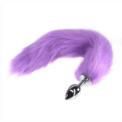 Fetish Play Metal Anal Plug Fox Tail