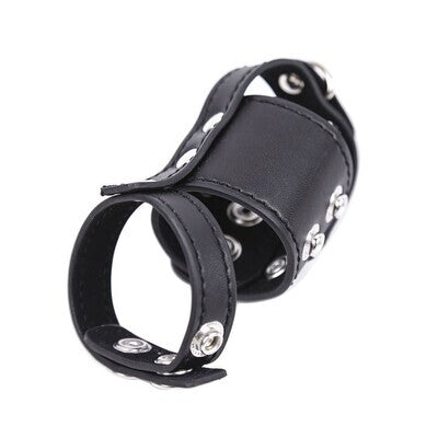 PU Leather Cock Strap and Ball Harness