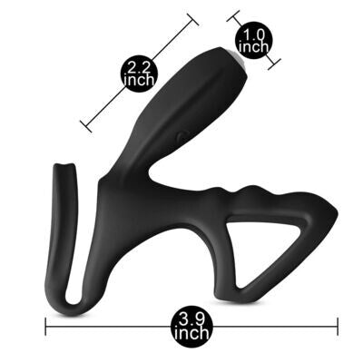 ​Erection Gripper Dual Cock & Balls Vibrating​ Penis Ring