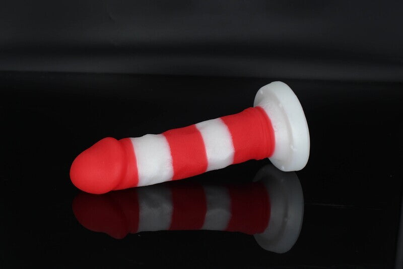Candy Cane Silicone Dildo