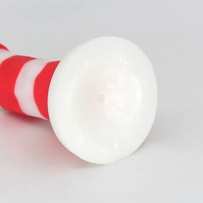 Candy Cane Silicone Dildo