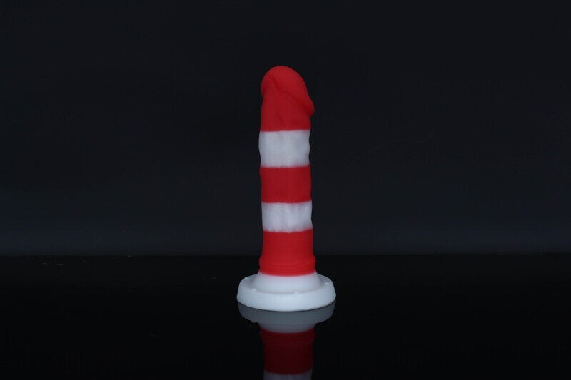 Candy Cane Silicone Dildo