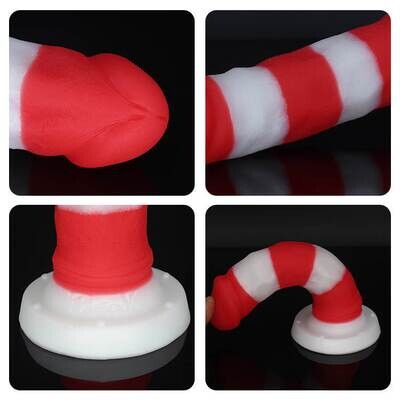 Candy Cane Silicone Dildo