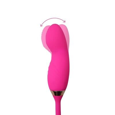 Silicone Rose Clitoral Sucking Wiggling Finger Vibrator