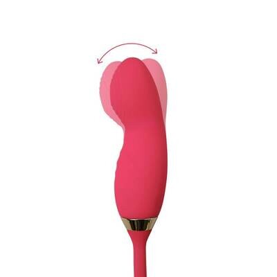 Silicone Rose Clitoral Licking Wiggling Finger Vibrator