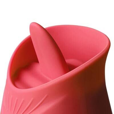 Silicone Rose Clitoral Licking Wiggling Finger Vibrator