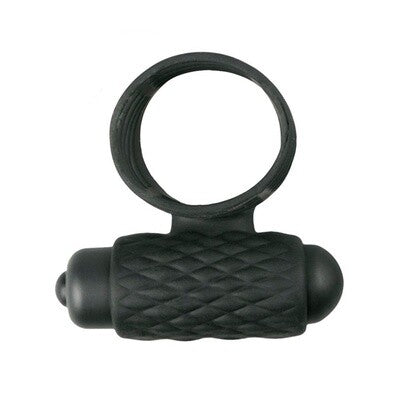 Black Silicone Cage Vibrating Penis Ring