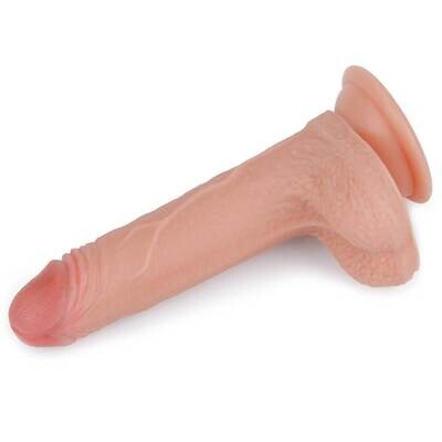 Lovetoy 7'' Dual layered Platinum Silicone Cock