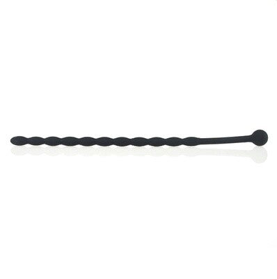 6'' Black Silicone Beaded Penis Sound