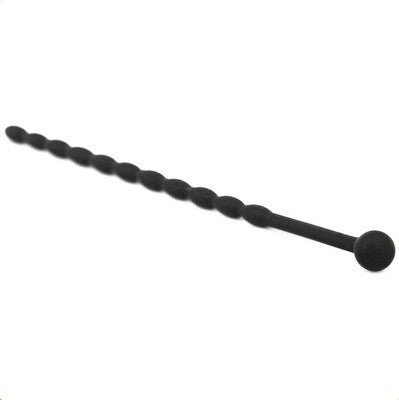 6'' Black Silicone Beaded Penis Sound