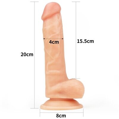 Lovetoy 8" Ultra Soft Dude Realistic Dildo