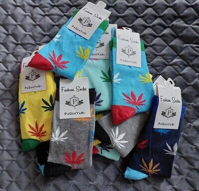 Funky Cannabis Socks for Men Or Women
