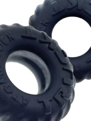 Oxballs Truckt 2 Piece Cock Rings - Night Black