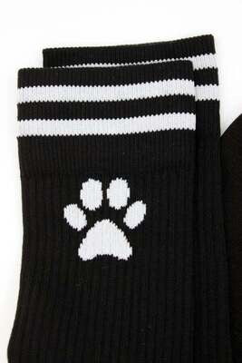 ​Puppy Play Paw Black Socks