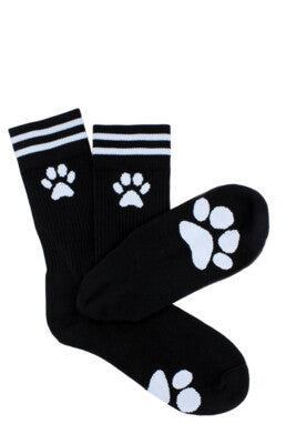 ​Puppy Play Paw Black Socks
