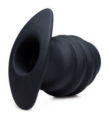 Hive Ass Tunnel Ribbed Hollow Silicone Anal Plug