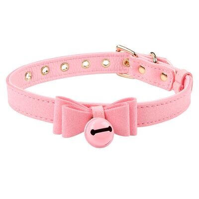 Bow & Bell Kitten Collar BDSM Slave Gear
