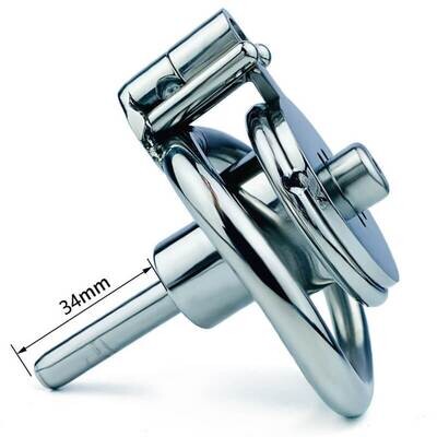 Stainless Steel Negative Chastity Cage With Catheter