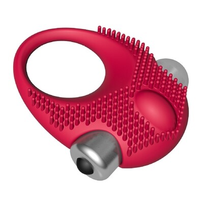 Passion Red Silicone Vibrating Cock Ring