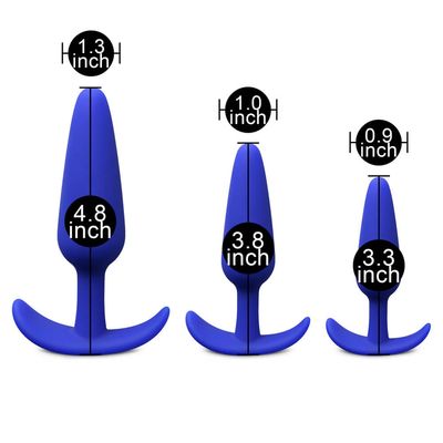 Blue Bliss Silicone Butt Plug Set