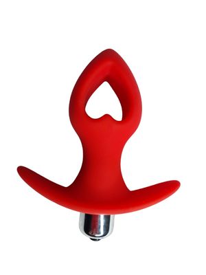 Heart Hollow Shaped Anal Vibrator - Vibrating Butt Plug