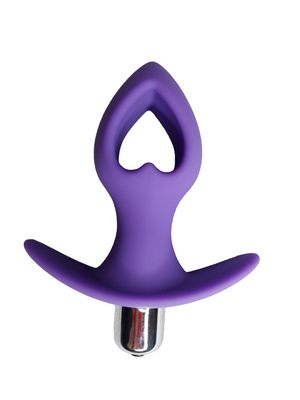 Heart Hollow Shaped Anal Vibrator - Vibrating Butt Plug
