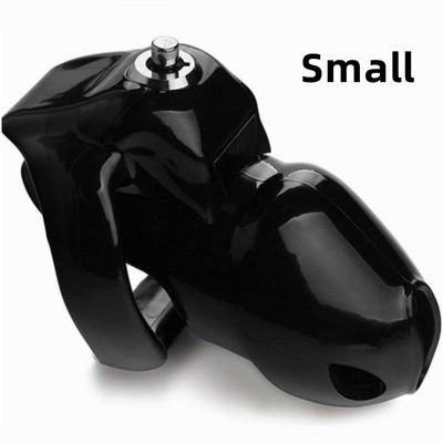Black Chastity Cage Built In Lock HT-V5