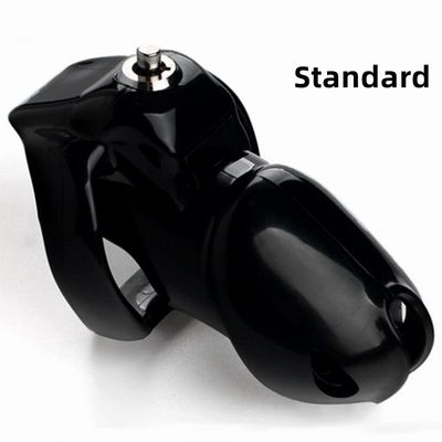 Black Chastity Cage Built In Lock HT-V5