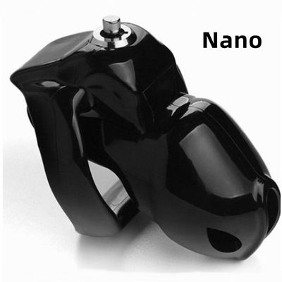 Black Chastity Cage Built In Lock HT-V5