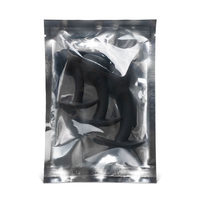 3-Piece Curved Silicone Anal Plug Set