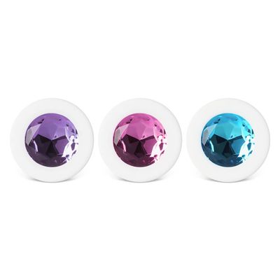 Pastel Gemstone Elegance Silicone Butt Plug Set