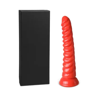 Red Ribbed Tentacle Anal Dildo