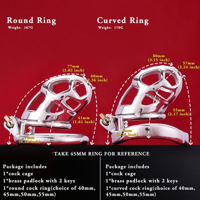 Stainless Steel Small Cobra Chastity Cage