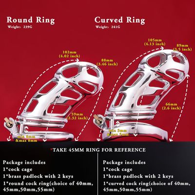 Stainless Steel Maxi Cobra Chastity Cage