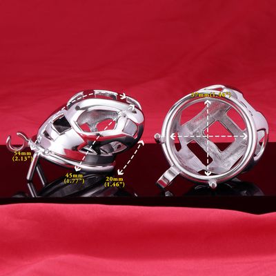 Stainless Steel Nano Cobra Chastity Cage