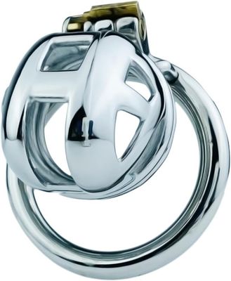 Stainless Steel Nub Cobra Chastity Cage