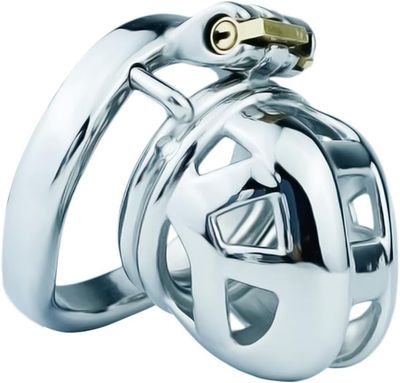 Stainless Steel Nub Cobra Chastity Cage