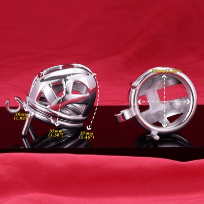 Stainless Steel Nub Cobra Chastity Cage