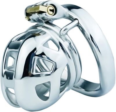 Stainless Steel Nub Cobra Chastity Cage