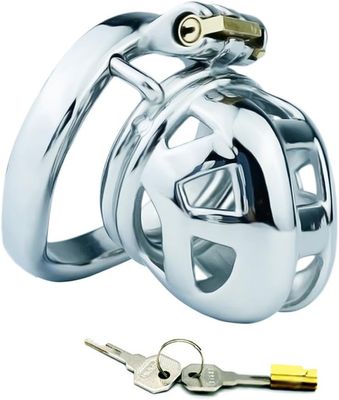 Stainless Steel Nub Cobra Chastity Cage