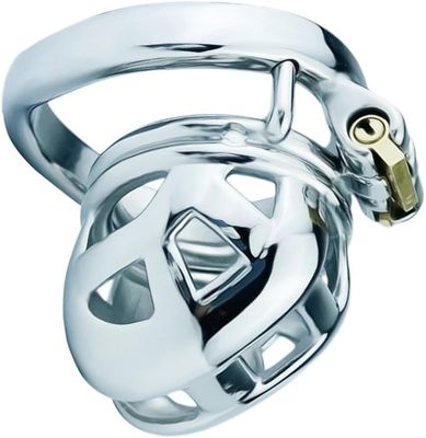 Stainless Steel Nub Cobra Chastity Cage