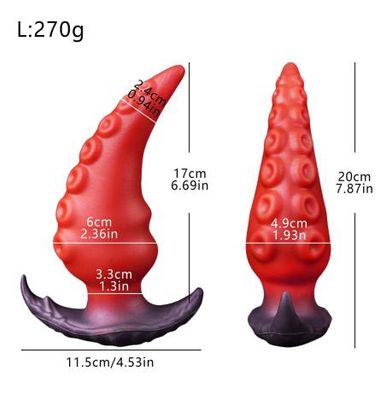 Red Octopus Tentacle Fantasy Anal Dildo