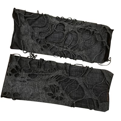 Goth Punk Fingerless Gloves - Spider Web Design
